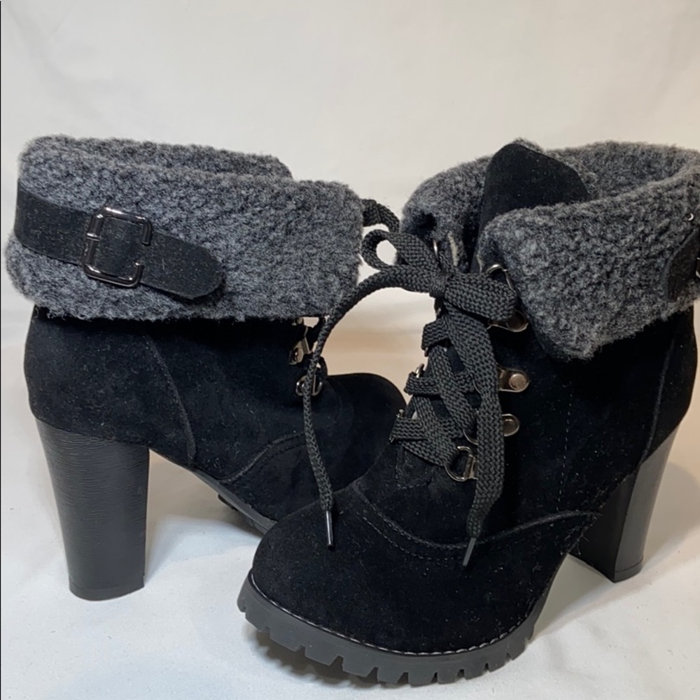 High heel ankle boots winter martin snow boot 35